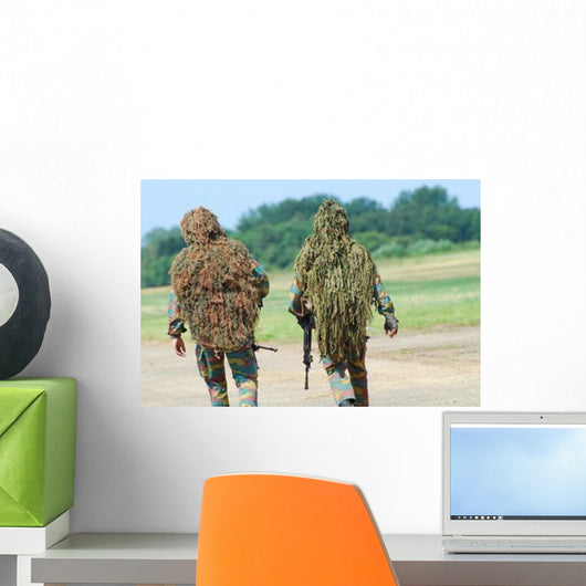 Two Snipers Belgian Army Wall Decal