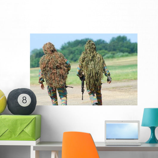 Two Snipers Belgian Army Wall Decal