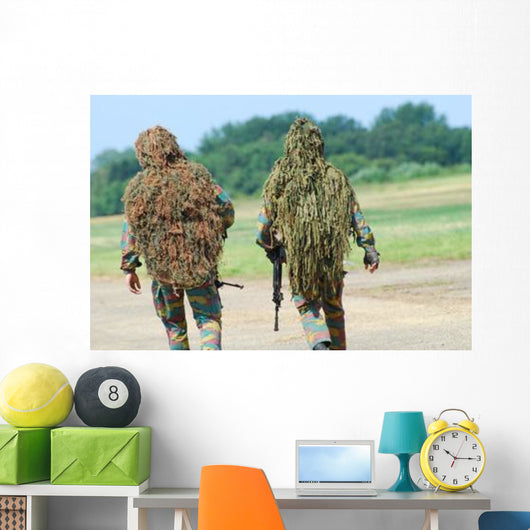 Two Snipers Belgian Army Wall Decal