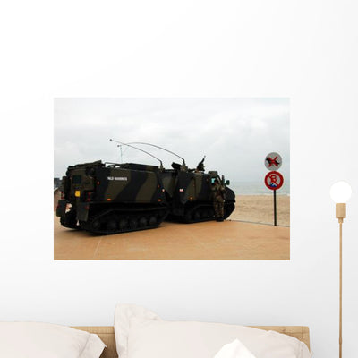 Bandvagn Bvs10 Viking Used Wall Decal Design 3 shown on a wall