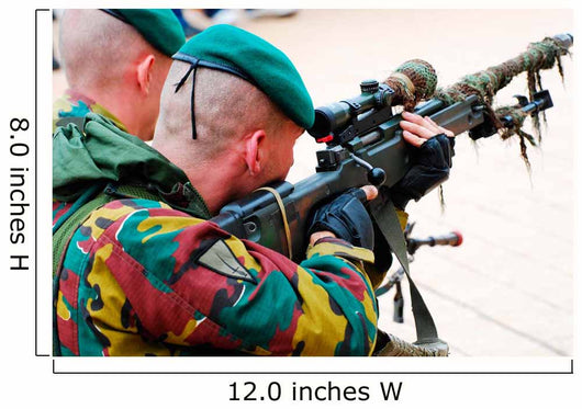 Belgian Paratrooper Handling Sniper Wall Decal