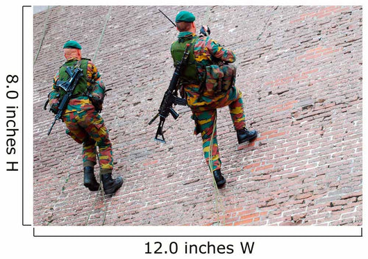 Belgian Paratroopers Climbing Wall - Wall Decal