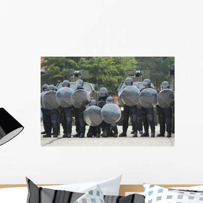 Belgian Infantry Soldiers Training Wall Decal Design 3 shown on a wall