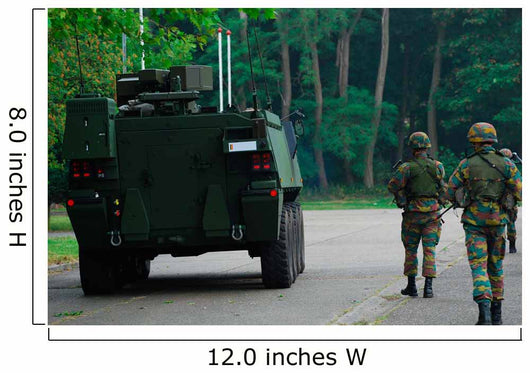 Belgian Infantry Soldiers Walk Wall Decal Design 2