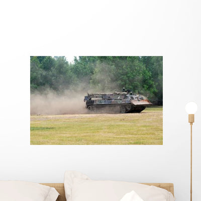 Bergepanzer Used Belgian Army Wall Decal shown on a wall
