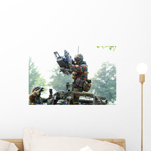 Belgian Soldiers Setting up Wall Decal Design 3