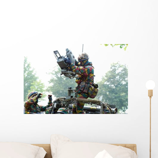 Belgian Soldiers Setting up Wall Decal Design 3