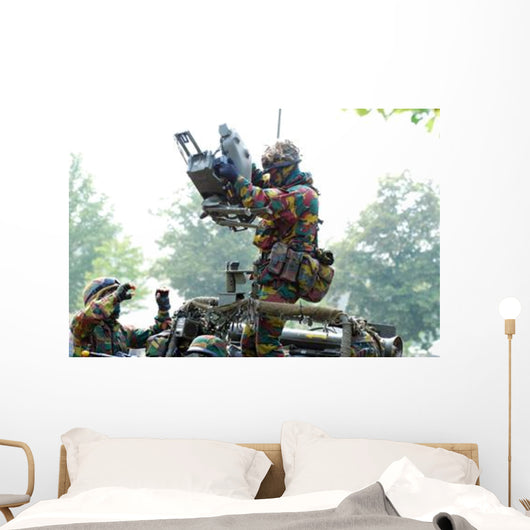 Belgian Soldiers Setting up Wall Decal Design 3