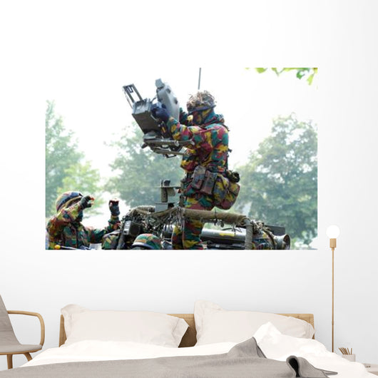 Belgian Soldiers Setting up Wall Decal Design 3