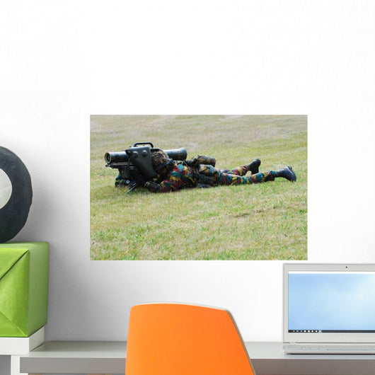 Belgian Soldiers Setting up Wall Decal Design 1