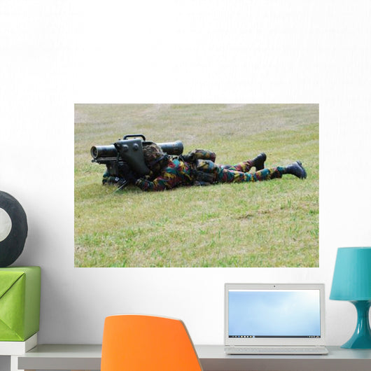 Belgian Soldiers Setting up Wall Decal Design 1