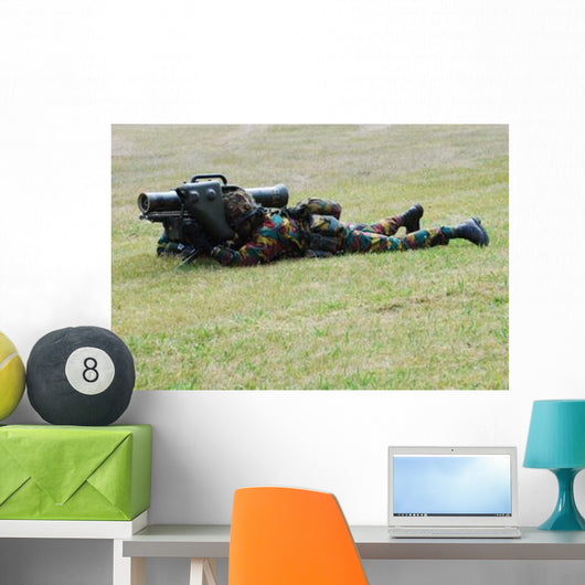 Belgian Soldiers Setting up Wall Decal Design 1