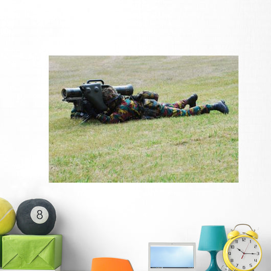 Belgian Soldiers Setting up Wall Decal Design 1