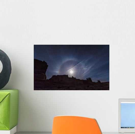 Beautiful Moon Ring over Wall Decal