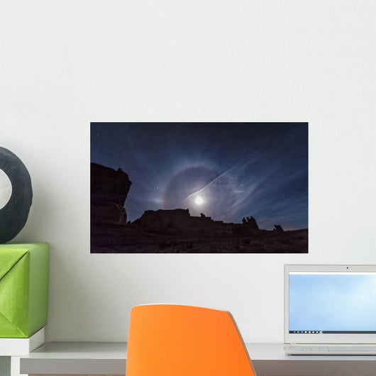 Beautiful Moon Ring over Wall Decal