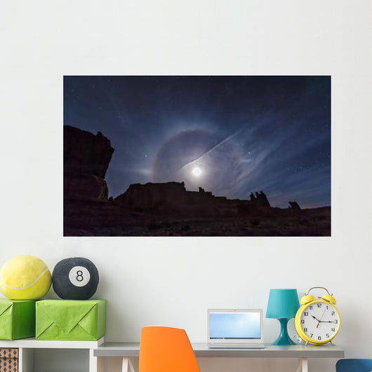Beautiful Moon Ring over Wall Decal