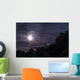 Bright Moon Rises through Wall Decal