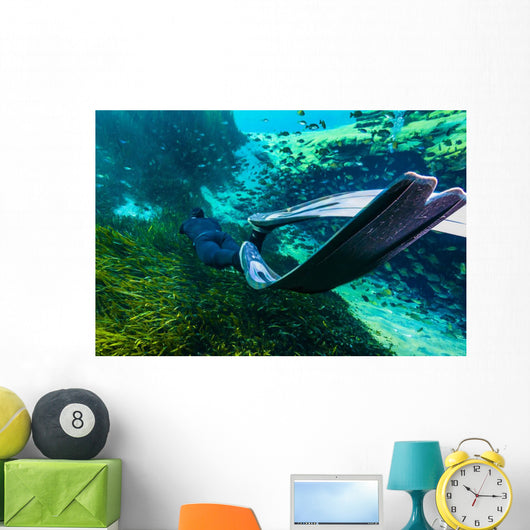 Freediver Swims Away Jackson Wall Decal