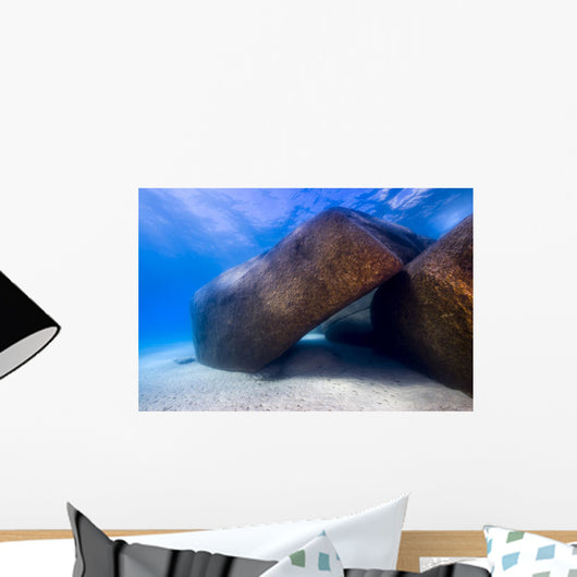 Boulders Lake Tahoe Nevada Angled Wall Decal