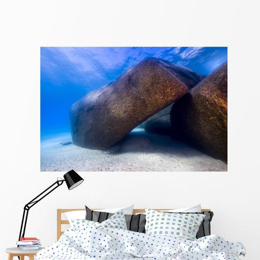 Boulders Lake Tahoe Nevada Angled Wall Decal