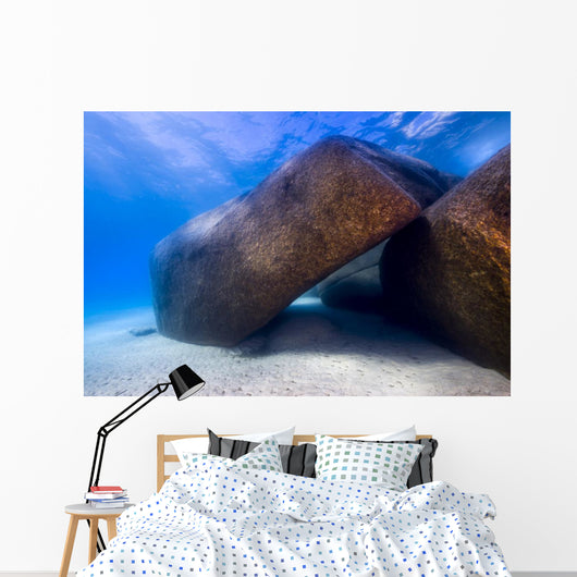 Boulders Lake Tahoe Nevada Angled Wall Decal