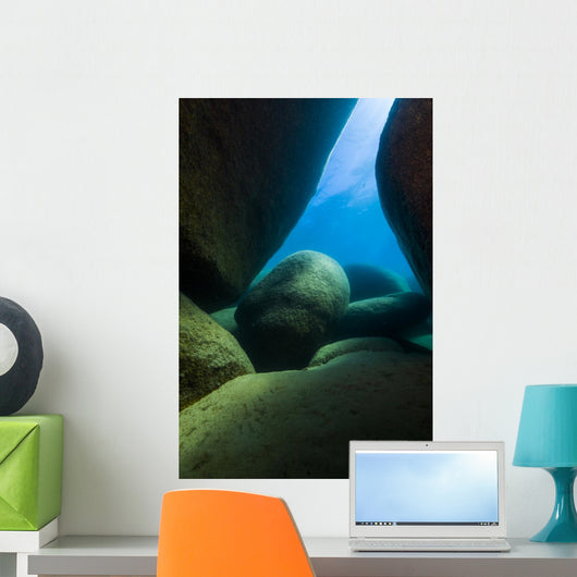 Boulders Lake Tahoe Nevada Vertical Wall Decal