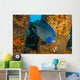 Blue Angelfish Swimming Down Wall Decal