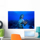 Underwater Mermaid Statue Grand Wall Decal