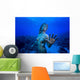 Underwater Mermaid Statue Grand Wall Decal