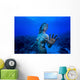 Underwater Mermaid Statue Grand Wall Decal
