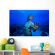 Underwater Mermaid Statue Grand Wall Decal