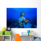 Underwater Mermaid Statue Grand Wall Decal
