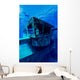 Freediver Descends to Uss Wall Decal