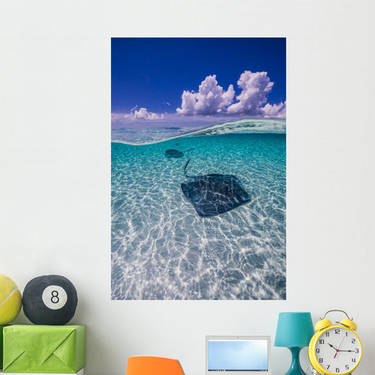 Southern Stingrays Sandbar Vertical Wall Decal