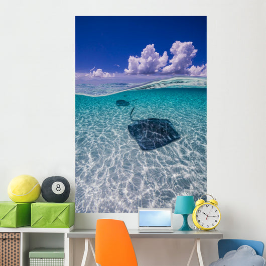 Southern Stingrays Sandbar Vertical Wall Decal