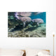 Manatee with Calf Crystal Swimming Wall Decal