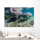 Manatee with Calf Crystal Swimming Wall Decal