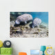 Manatee with Calf Searching Crystal Wall Decal