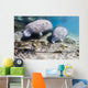 Manatee with Calf Searching Crystal Wall Decal