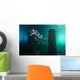 Spadefish Circle Pier Blue Distant Wall Decal