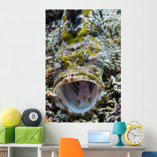 Crocodile Flathead Opens Mouth Wall Decal