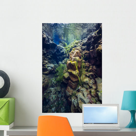 Diving Silfra Iceland Water Vertical Wall Decal