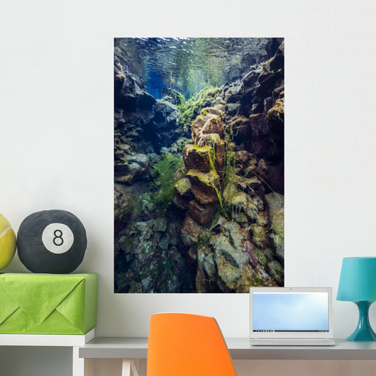 Diving Silfra Iceland Water Vertical Wall Decal