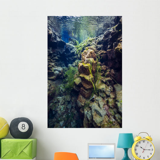 Diving Silfra Iceland Water Vertical Wall Decal