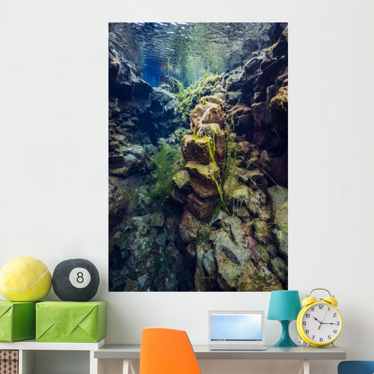 Diving Silfra Iceland Water Vertical Wall Decal