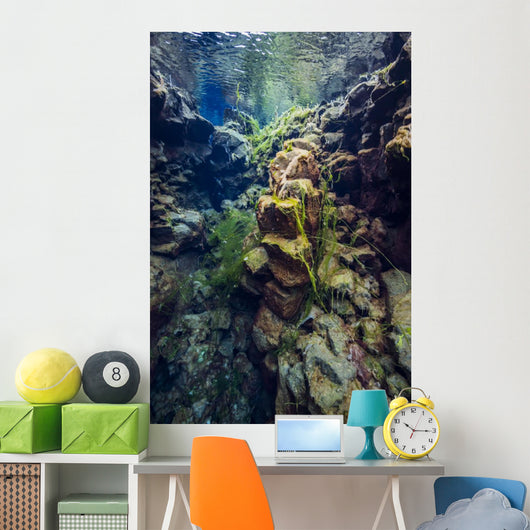 Diving Silfra Iceland Water Vertical Wall Decal