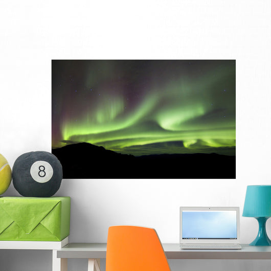 Aurora Borealis over Gray Wall Decal Design 5