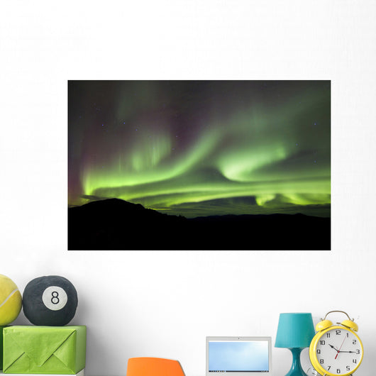 Aurora Borealis over Gray Wall Decal Design 5