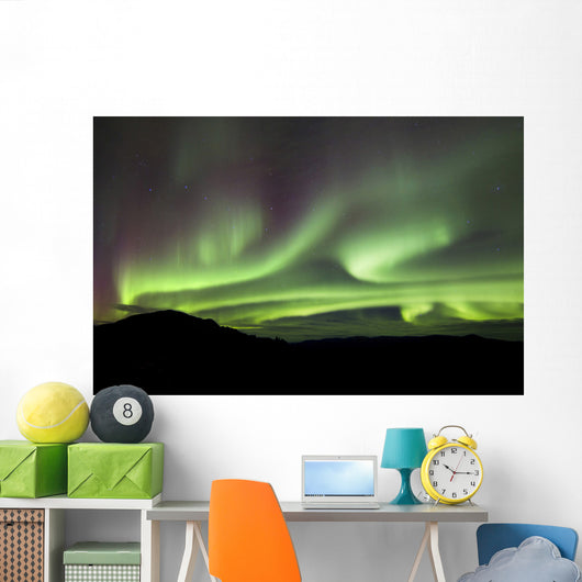 Aurora Borealis over Gray Wall Decal Design 5