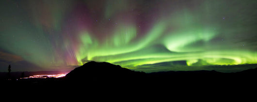Aurora Borealis over Gray Wall Decal Design 4
